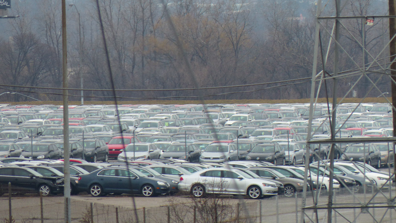 Illustration for article titled Volkswagen Stashed Hundreds Of Cheating Diesels In An Abandoned NFL Stadium Parking Lot